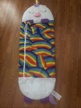 Happy Napper- Kids Rainbow Unicorn Sleeping Bag - White & Multi